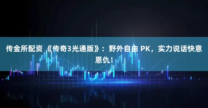 传金所配资 《传奇3光通版》:野外自由 PK,实力说话快意恩仇!